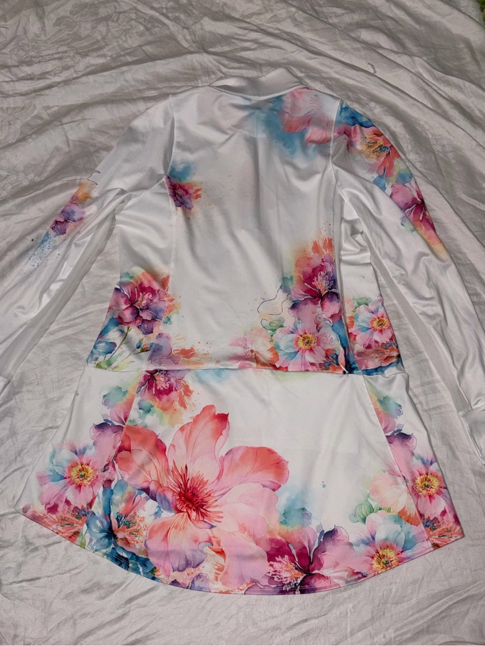 Like new Lucky In Love watercolor floral tennis dress Sz large - Picture 16 of 16